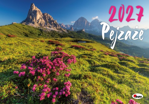 Okładka kalendarza albumowego pt. Pejzaże na 2027 rok przedstawiająca krajobraz górski